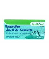 health One Ibuprofen Liquid Gel 72 Capsules